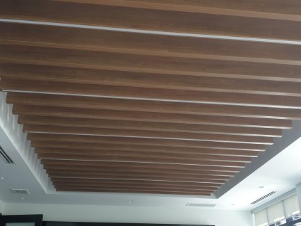 wooden ceiling baffles