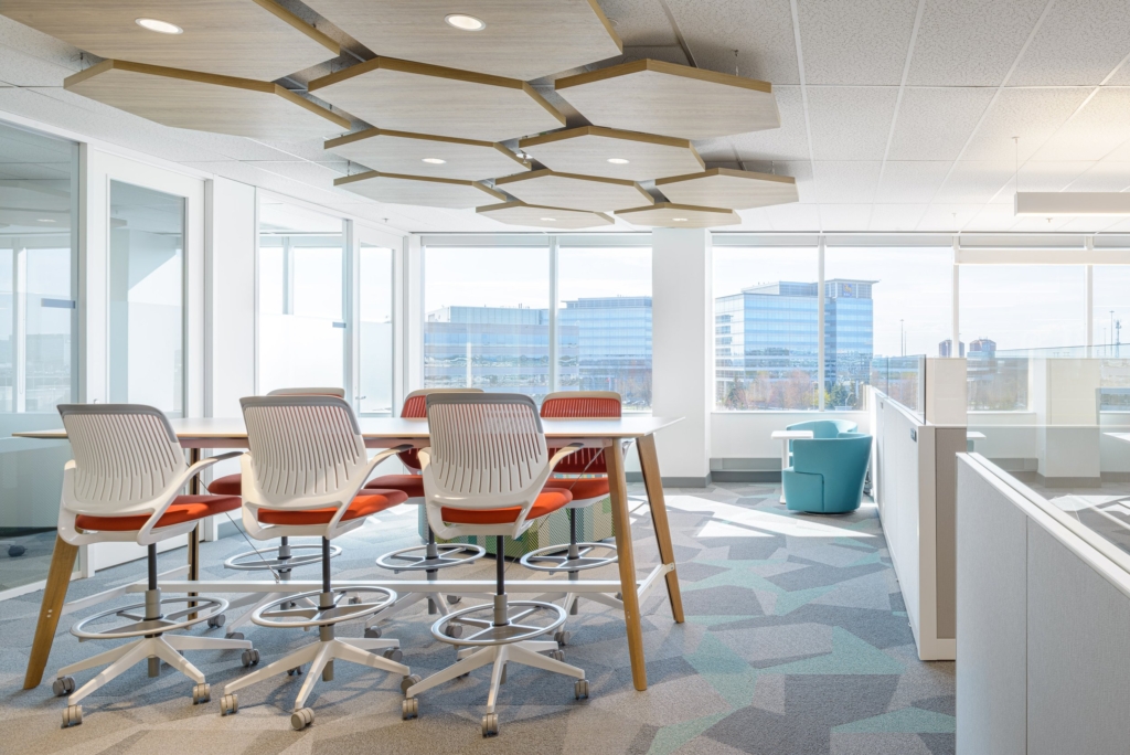 Designers chose our Hexagon Shapes to craft an upscale and contemporary office environment