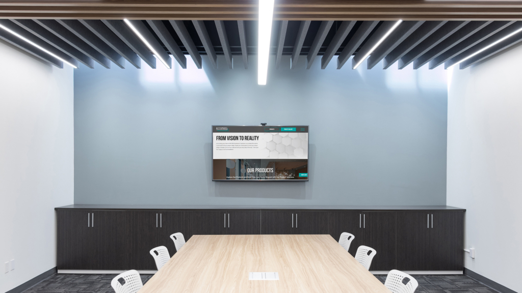 Altispace Boardroom Wood Slat Ceiling System in Altispace Office Boardroom Wall Beams Ceiling Beams Wood Beams Wood Slat Wall 3