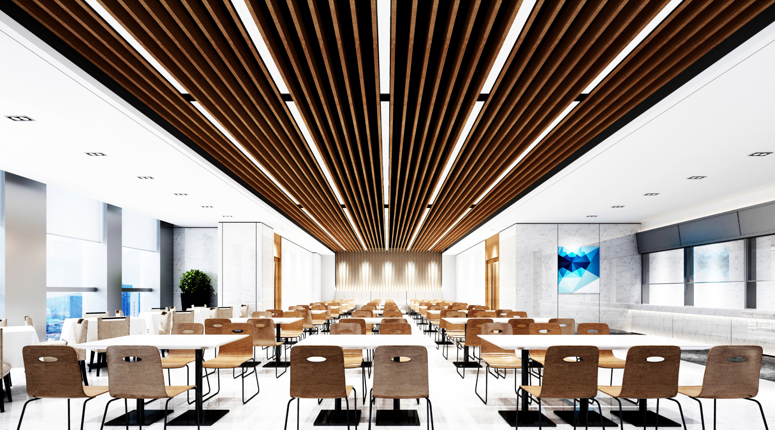 Altispace Wood Look Acoustic Baffles Acoustic Ceiling Baffles Acoustic Blades Acoustic Panels Canada Acoustic Fins Wood Look Acoustic Panels Serving USA and Canada