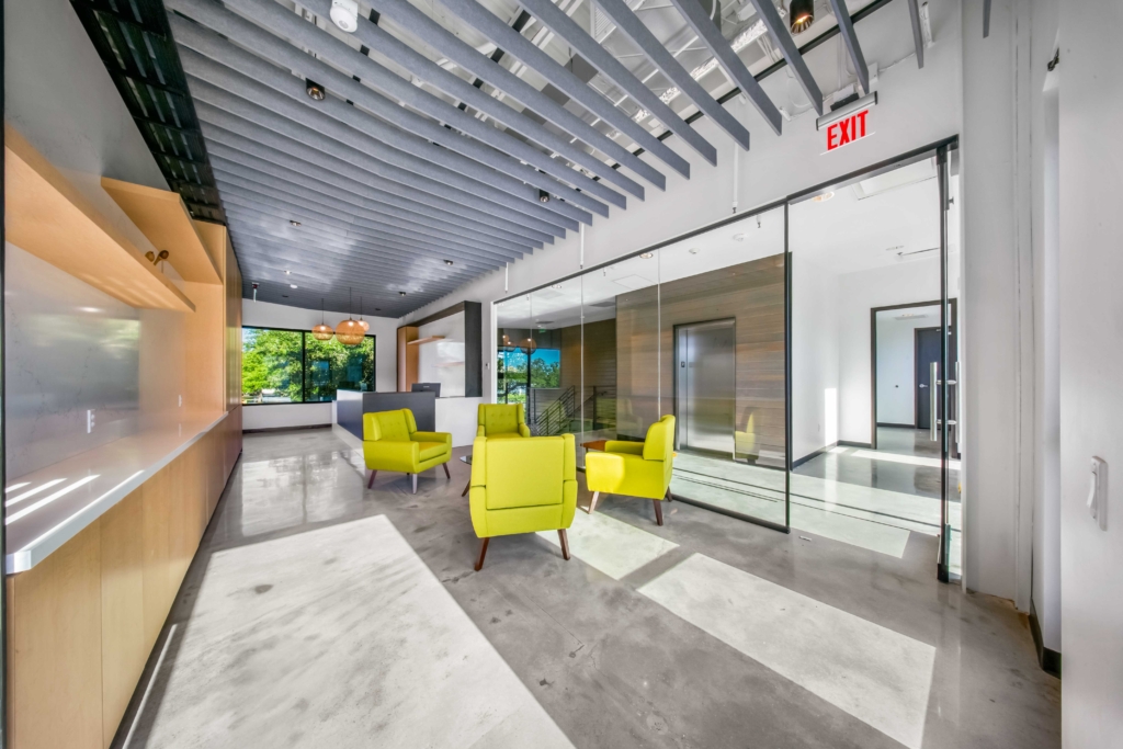 Dr Castro Medical Office Acoustic Fins Acoustic Ceiling Fins Altispace Acoustic Solutions Serving Canada USA Florida Acoustic Baffles 1